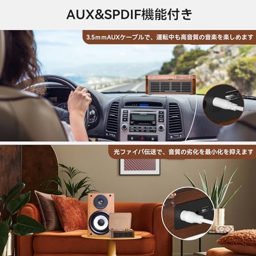 【新品】Gueray CDプレーヤー Bluetooth5.0 受信＆送信 レトロ ステレオスピーカー内蔵 CDプレイヤー CDラジカセ 卓上置き 一機多用 USB/FM/AUX A-Bリピート ポータブル リモコン付き 睡眠モード 語学学習 342c8548