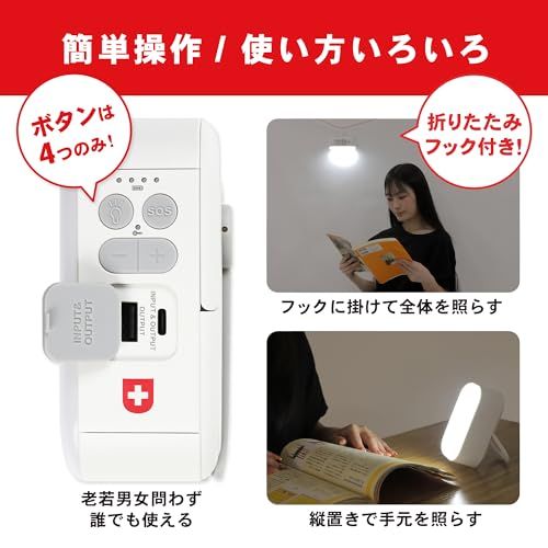 【新品】パワーレスキュー5200 充電式ライト 防災ライト 防災ランタン 手回し充電 usb充電 Type-C充電 防災グッズ 防災ダイレクト a3625c41