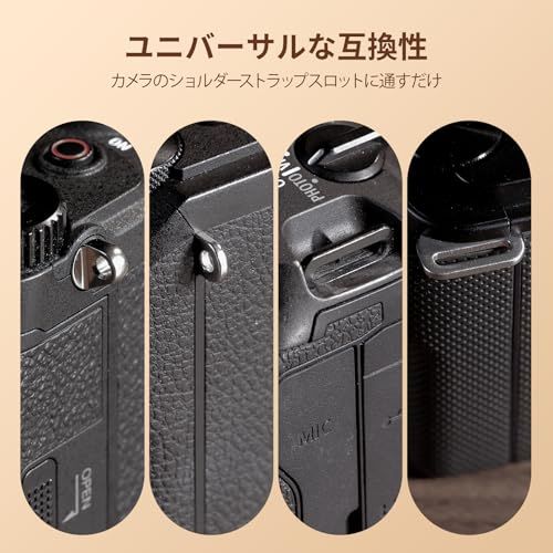 【新品】[SMALLRIG] ユニバーサルレザーカメラショルダーストラップ DSLRカメラ用 100?110cm（39?43インチ） 調節可能 最大荷重10kg（22ポンド） 人間工学に基づいたショルダーサポート 旅行/ビデオブログ用（ブラッ d3765777