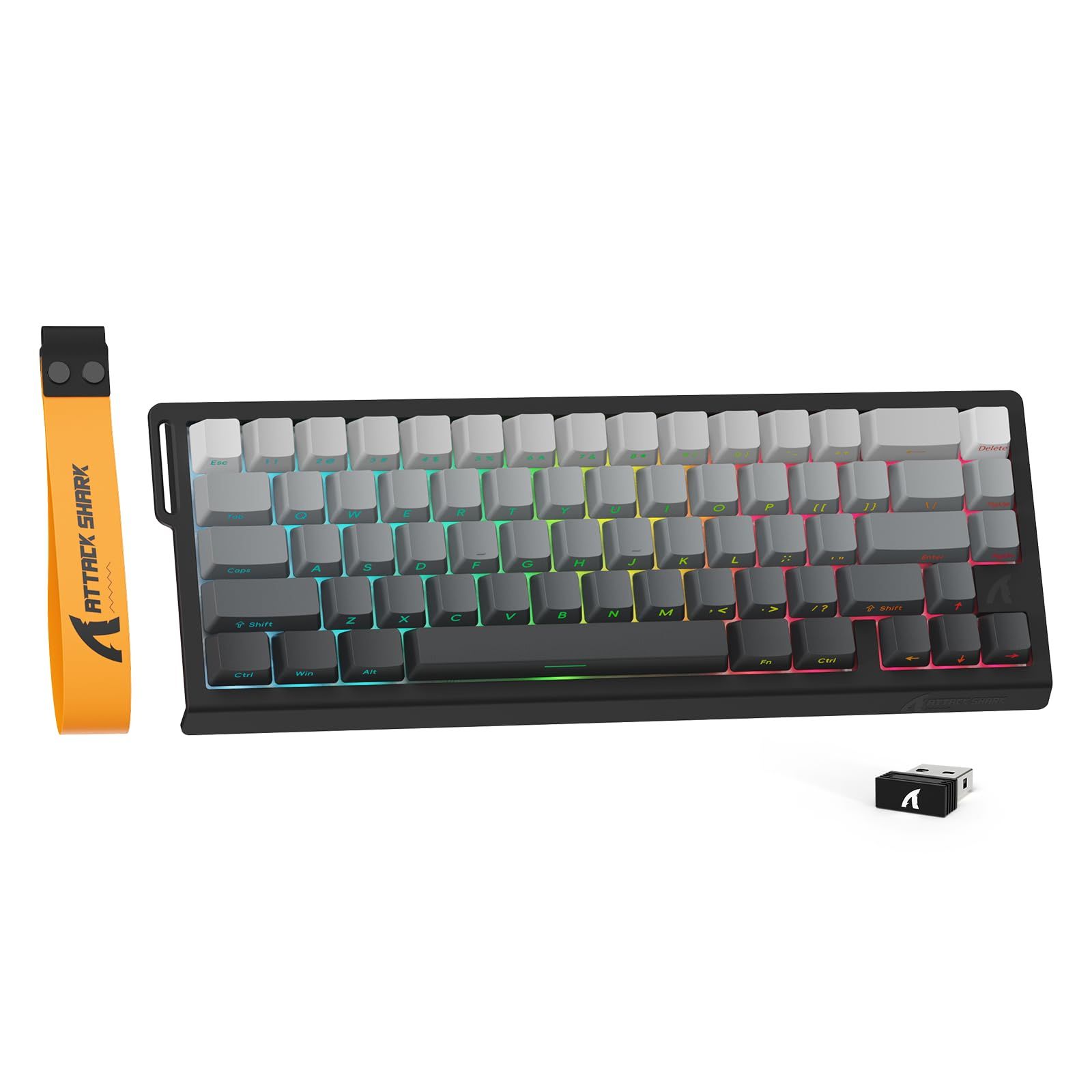 【新品】ATTACK SHARK X68PRO HE ラピッドトリガー キーボード 高速反応 3モード接続 2.4G Bluetooth USB-C有線 8KHZ ゲーミングキーボード ラピッドトリガー 調整可能なアクチュエーション搭載 RT 6d43c062