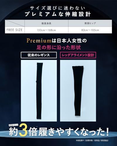 【新品】[Belmise] 3枚＋1枚 セット購入で実質“1枚無料” ベルミスslim leggings Premium 着圧レギンス タイツ a31bcc79