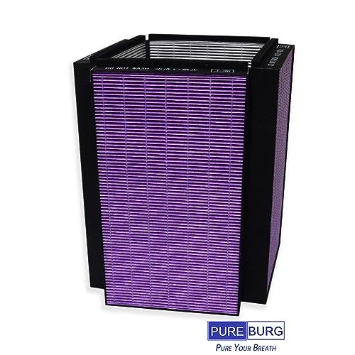 【新品】PUREBURG 交換用HEPA フィルター象印マホービン (ZOJIRUSHI)との互換性あり PU-AA50-W 空気清浄機 型番PU-FA01-J, 集塵脱臭 一体型 PM2.5 臭い煙 揮発性有機化合物 消除 c0a29887