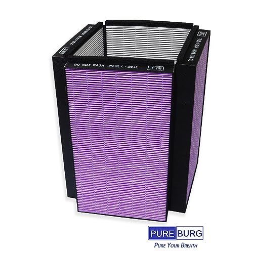 【新品】PUREBURG 交換用HEPA フィルター象印マホービン (ZOJIRUSHI)との互換性あり PU-AA50-W 空気清浄機 型番PU-FA01-J, 集塵脱臭 一体型 PM2.5 臭い煙 揮発性有機化合物 消除 c0a29887