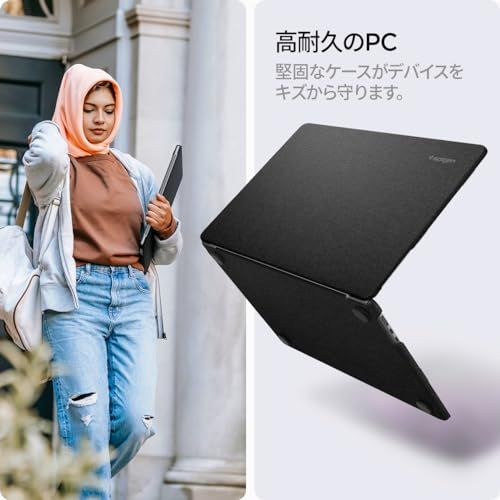【新品】Spigen MacBook Air 13インチ M5/M4/M3/M2 (2026/2025/2024/2023) ケース ハードシェル プレミアム ファブリック スリーブ 保護カバー アーバン・フィット ACS05272 (ブラッ 2d36e738