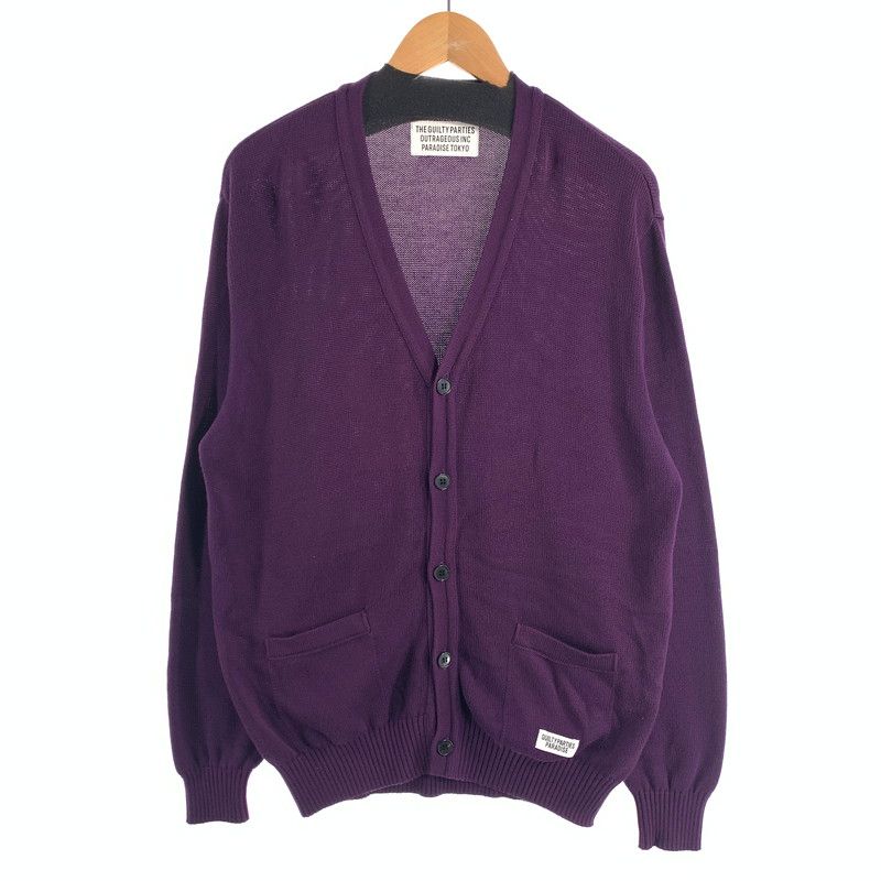 【中古品】 WACKO MARIA CLASSIC KNIT CARDIGAN ワコマリア クラシックニットカーディガン ブランド 古着 (fuz) 【142-260606-gm-18-oto】