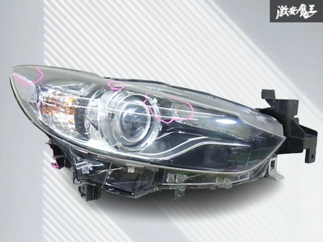 【点灯OK！】MAZDA マツダ 純正 GJ2FW アテンザ HID ヘッドライト ヘッドランプ レンズ 右 右側 運転席側 KOITO 100-41941 即納 棚