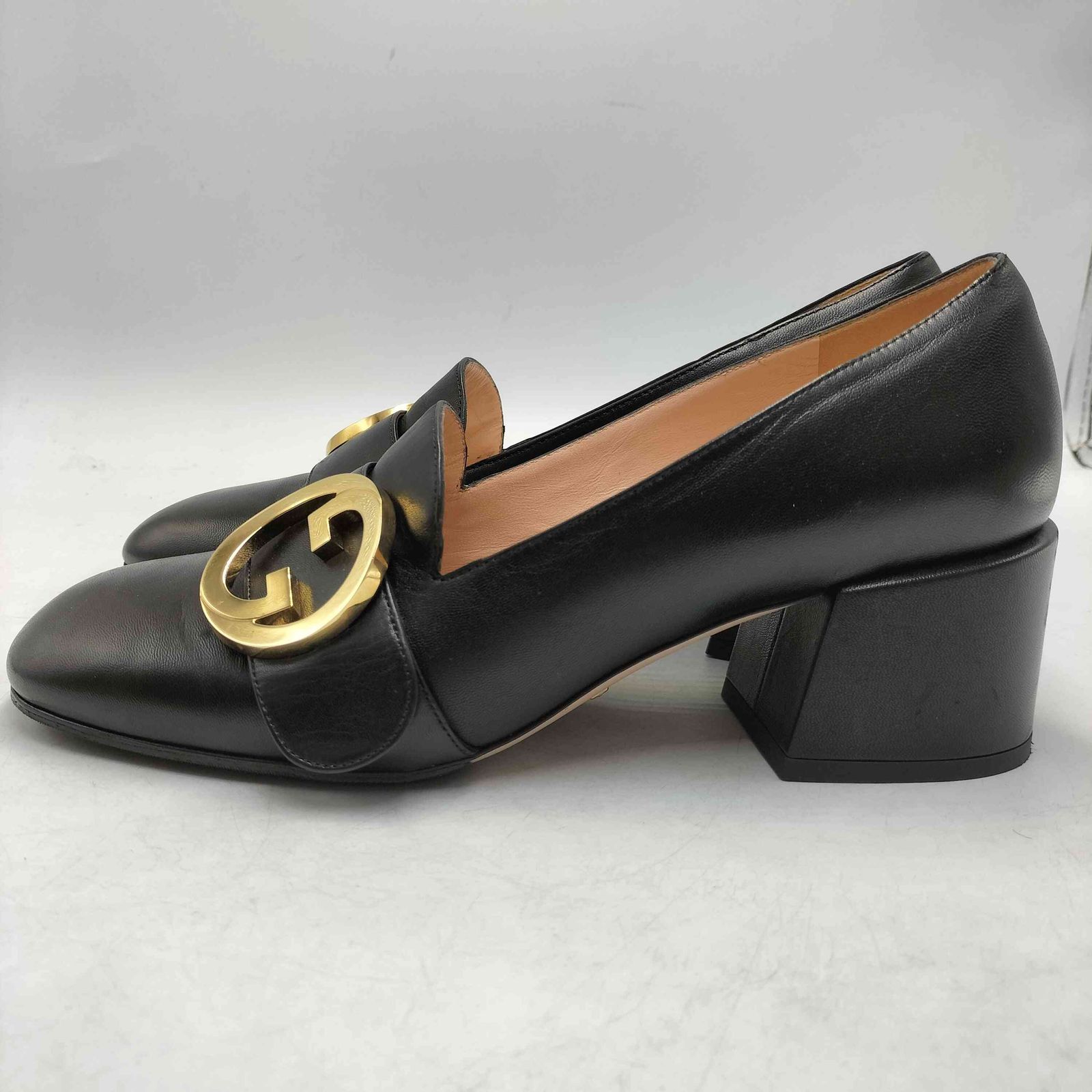グッチ GUCCI 19AW Alessandro Michele アレッサンドロ・ミケーレ期 イタリア製 Blonde Mid Heel Pumps ブロンド ミッドヒール パンプス レディース 39