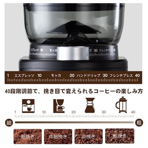 BelleLife コーヒーミル 電動 コーヒーグラインダー コーン式コーヒーグラインダー 極細~粗挽き 粒度40段階設定 コーヒー粉砕機 小型 珈琲ミル 取り外し可能 掃除ブラシ付 【静電気飛散防止+ステンレス臼刃】BLF-CG011★m 96cb3a20 BelleLife コーヒーミル 電動 コーヒーグラインダー コーン式コーヒーグラインダー 極細~粗挽き 粒度40段階設定 コーヒー粉砕機 小型 珈琲ミル 取り外し可能 掃除ブラシ付 【静電気飛散防止+ステンレス臼刃】BLF-CG011★m 96cb3a20