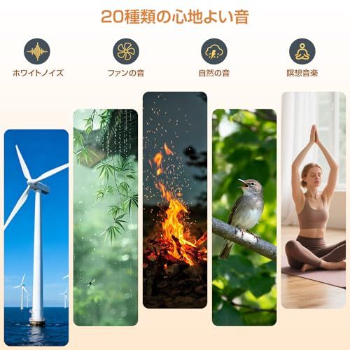 多機能 卓上 LED置き時計 & 光目覚まし時計 & 授乳ライト 時計付き &ホワイトノイズマシン【寝室/子供部屋 間接照明/テーブルランプ/ベッドサイドランプ/おしゃれ かんせつ照明/常夜灯】 25種アラーム音・20種癒し音・4段階 暖色光 0fce232e