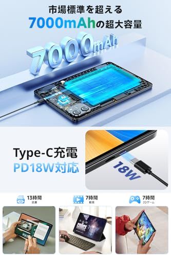 タブレット Android 16 【Gemini AI搭載＆保護フイルム貼り済み】 タブレット 10.1インチ 大画面 WiFiモデル 20GB+64GB+ 2TB拡張 8コアCPU tablet アンドロイド 薄型軽量 7000mAh大容量 17ddc25f