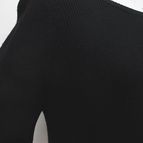 ブルーレーベルクレストブリッジ BLUE LABEL CRESTBRIDGE EZUMi ニット ワンピース ロング丈 38 黒系 ブラック チェック柄 切替 リブ 裏地 ブルーレーベルクレストブリッジ BLUE LABEL CRESTBRIDGE EZUMi ニット ワンピース ロング丈 38 黒系 ブラック チェック柄 切替 リブ 裏地