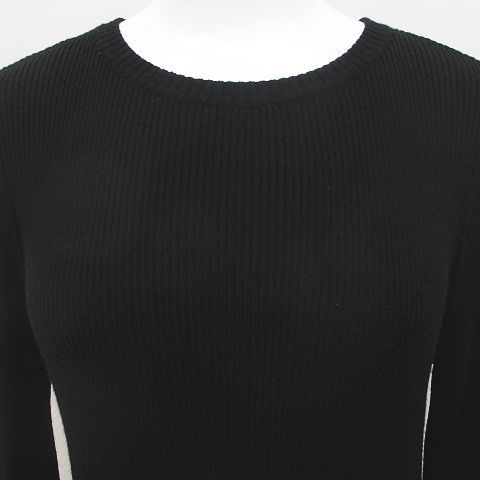 ブルーレーベルクレストブリッジ BLUE LABEL CRESTBRIDGE EZUMi ニット ワンピース ロング丈 38 黒系 ブラック チェック柄 切替 リブ 裏地 ブルーレーベルクレストブリッジ BLUE LABEL CRESTBRIDGE EZUMi ニット ワンピース ロング丈 38 黒系 ブラック チェック柄 切替 リブ 裏地