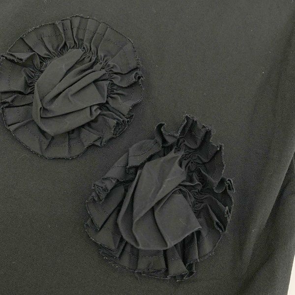 ENFOLD エンフォルド Tシャツ カットソー 半袖 フラワー 花 STAPLE天竺 Decorative T-SHIRT レディース サイズ38 トップス DL19339■