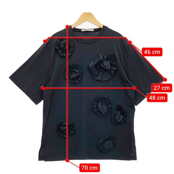 ENFOLD エンフォルド Tシャツ カットソー 半袖 フラワー 花 STAPLE天竺