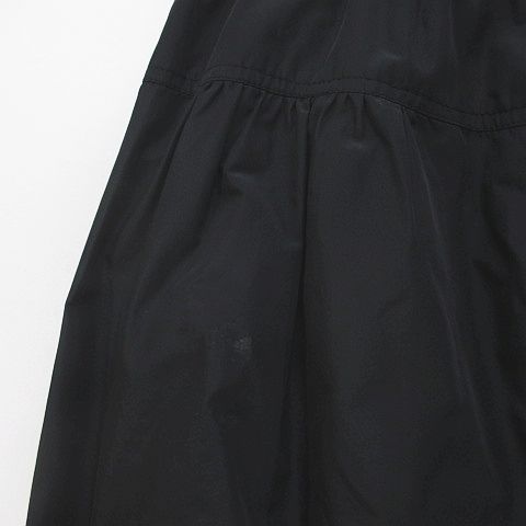 エイココンドウ EIKO KONDO イークラット É-clat クロップド ワイドパンツ 42 黒系 ブラック 切替 ジップフライ ウエストゴム 裏地 日本製