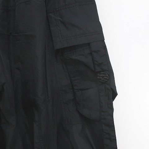 エイココンドウ EIKO KONDO 中綿 クロップド カーゴパンツ Ｆ 黒系 ブラック 無地 ジップフライ ウエストゴム 裏地 タック 日本製