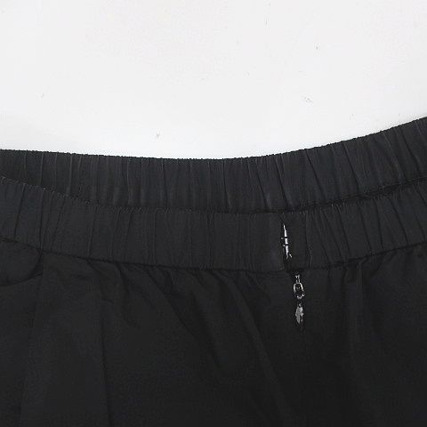 エイココンドウ EIKO KONDO 中綿 クロップド カーゴパンツ Ｆ 黒系 ブラック 無地 ジップフライ ウエストゴム 裏地 タック 日本製