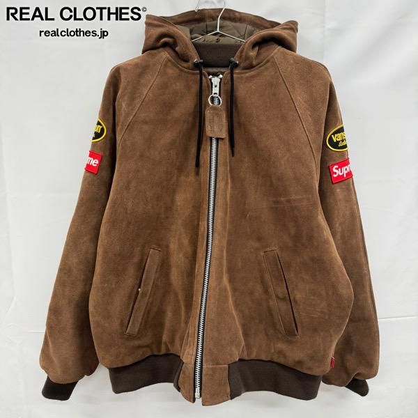 Supreme×Vanson Leathers/シュプリーム×バンソン レザーズ【24AW】Hooded Work Jacket/フード ワーク ジャケット/スエード ブラウン/L