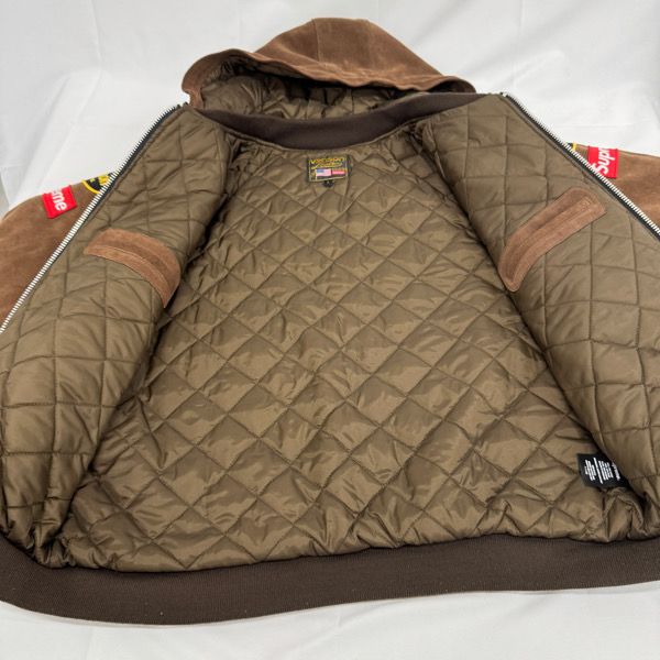 Supreme×Vanson Leathers/シュプリーム×バンソン レザーズ【24AW】Hooded Work Jacket/フード ワーク ジャケット/スエード ブラウン/L Supreme×Vanson Leathers/シュプリーム×バンソン レザーズ【24AW】Hooded Work Jacket/フード ワーク ジャケット/スエード ブラウン/L