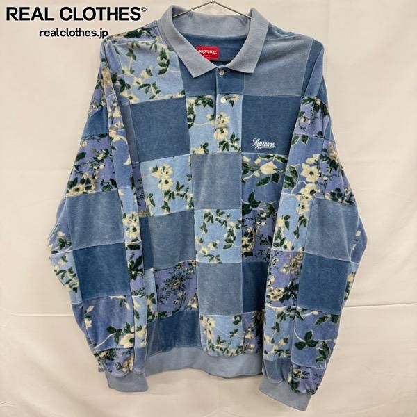 Supreme/シュプリーム【21AW】Floral Patchwork Velour L/S Polo