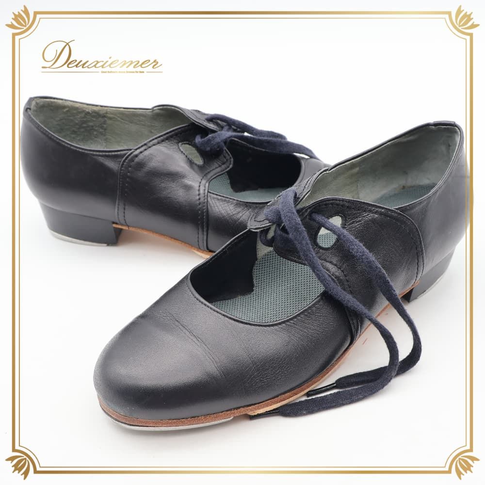 【美品】Chacott チャコット　ダンスシューズ　黒　23cm レディース タップダンス 衣装 Chacott チャコット 23 ダンスシューズ シューズ