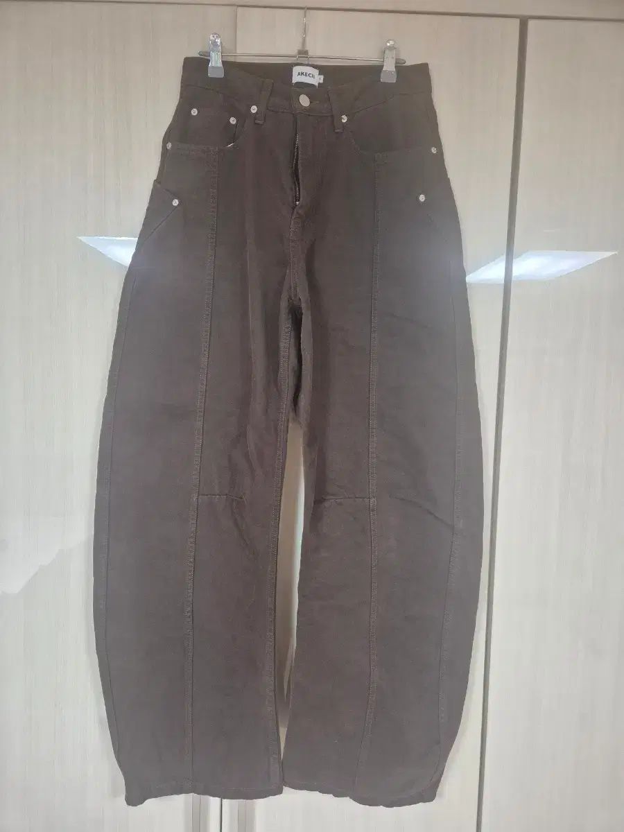 AAKE アケ ゼル サミット カーブ コットン パンツ ブラウン S