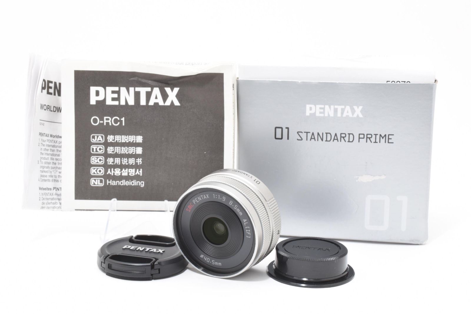 【美品】PENTAX 01 STANDARD PRIME 8.5mm F1.9 Qマウント 標準単焦点レンズ 元箱付