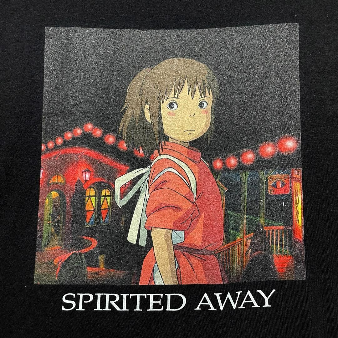 海外版 公式 オフィシャル スタジオジブリ 映画 SPIRITED AWAY 千と千尋の神隠し Tシャツ ブラック メンズM アニメ 宮崎駿 BA4214