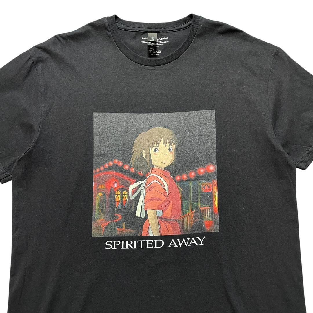 海外版 公式 オフィシャル スタジオジブリ 映画 SPIRITED AWAY 千と千尋の神隠し Tシャツ ブラック メンズM アニメ 宮崎駿 BA4214