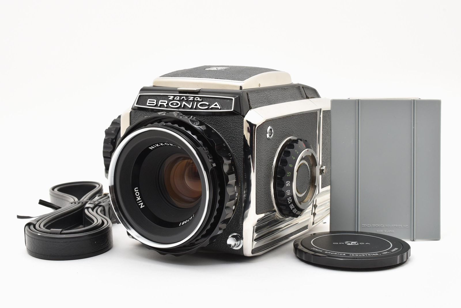 ■極上品■ ブロニカ S2 後期 + NIKKOR-P 75mm F2.8 ブラック #F111