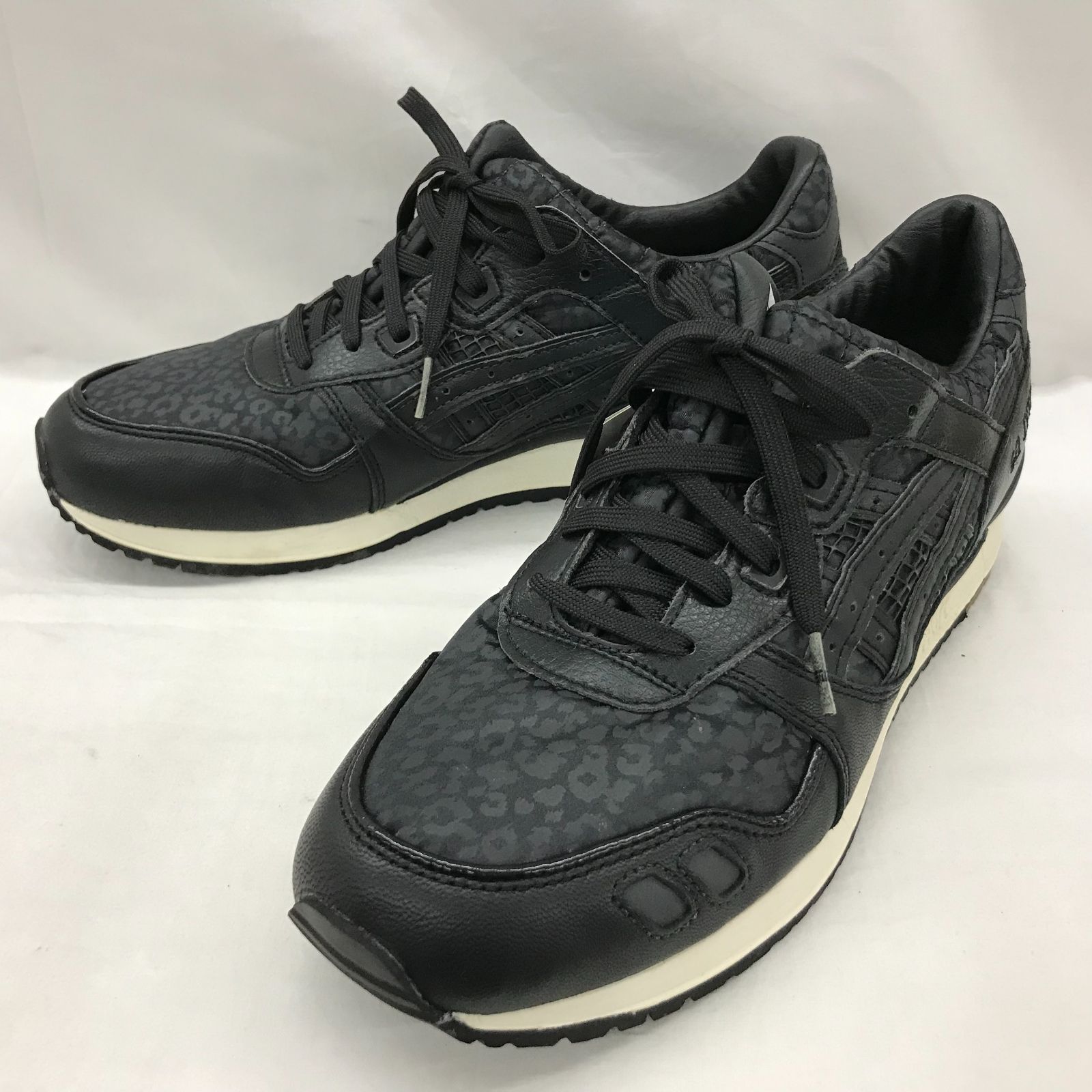 asics MITA SNEAKERS アシックス ミタスニーカーズ コラボ H01ZQ 27.5cm 黒 ヒョウ柄 ＿246211
