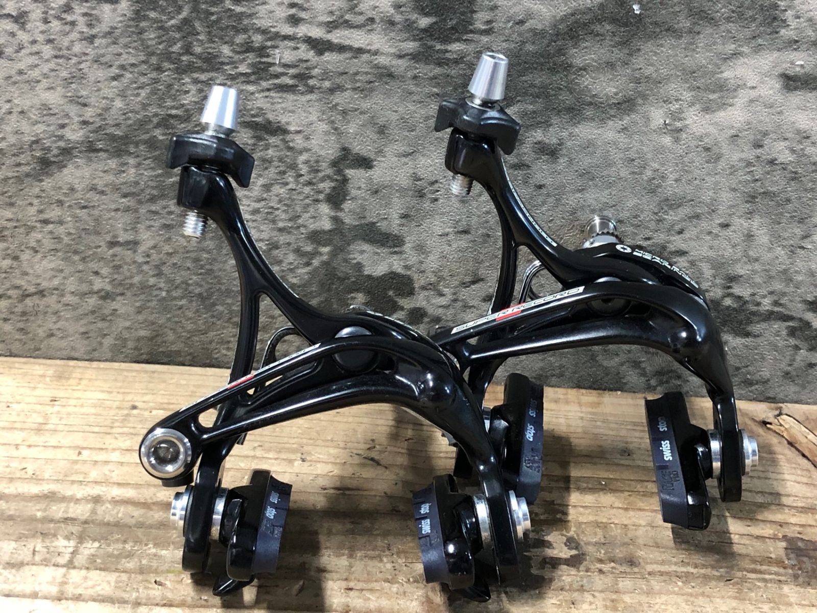 KB994 カンパニョーロ Campagnolo スーパーレコード SUPER RECORD BR9-SR スケルトン キャリパー ブレーキ 前後セット