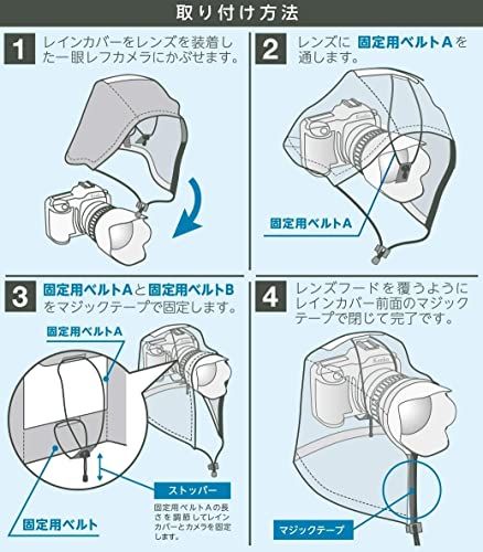 ケンコー(Kenko) カメラレインカバーHT Lサイズ 撥水・透湿素材採用 望遠レンズ用 ターコイズブルー KRG-RC01LTQYZ 9b448b61