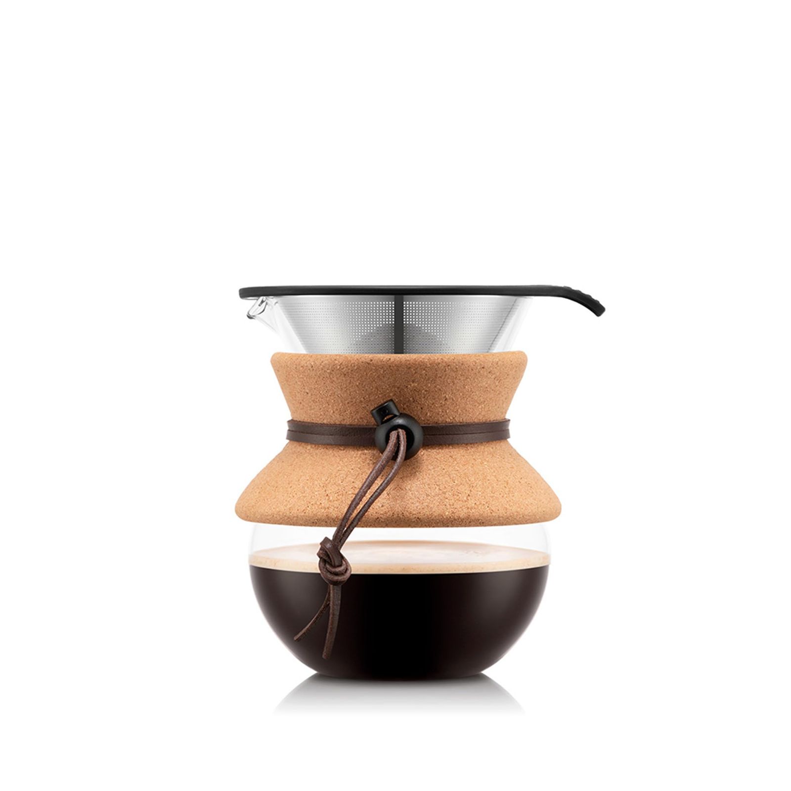 BODUM ボダム POUR OVER プアオーバー ステンレスメッシュフィルター ドリップ式 コーヒーメーカー 500ml コルクカバー付き 【正規品】 11592-109t 53489548