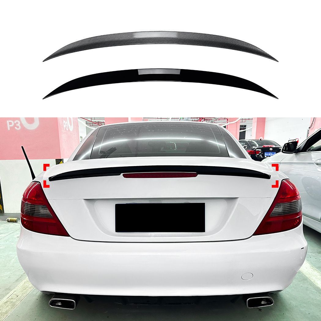 メルセデス・ベンツ Mercedes-Benz SLKクラスSLK-Class R171 05-10年 AMG仕様対応 リアスポイラー トランクスポイラー リアウイング ABS ピアノブラック カーボン調 後ろ姿を引き締めるスポーティ外装パーツ ドレスアップ用