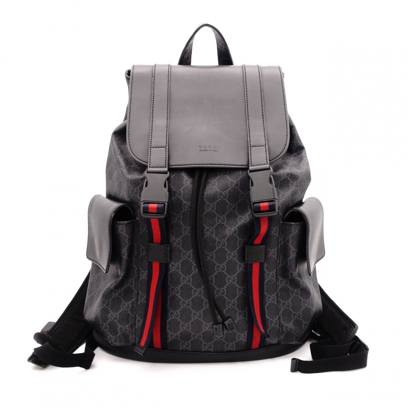 GUCCI グッチ GGスプリーム リュック PVC グレー系 メンズ バックパック 495563