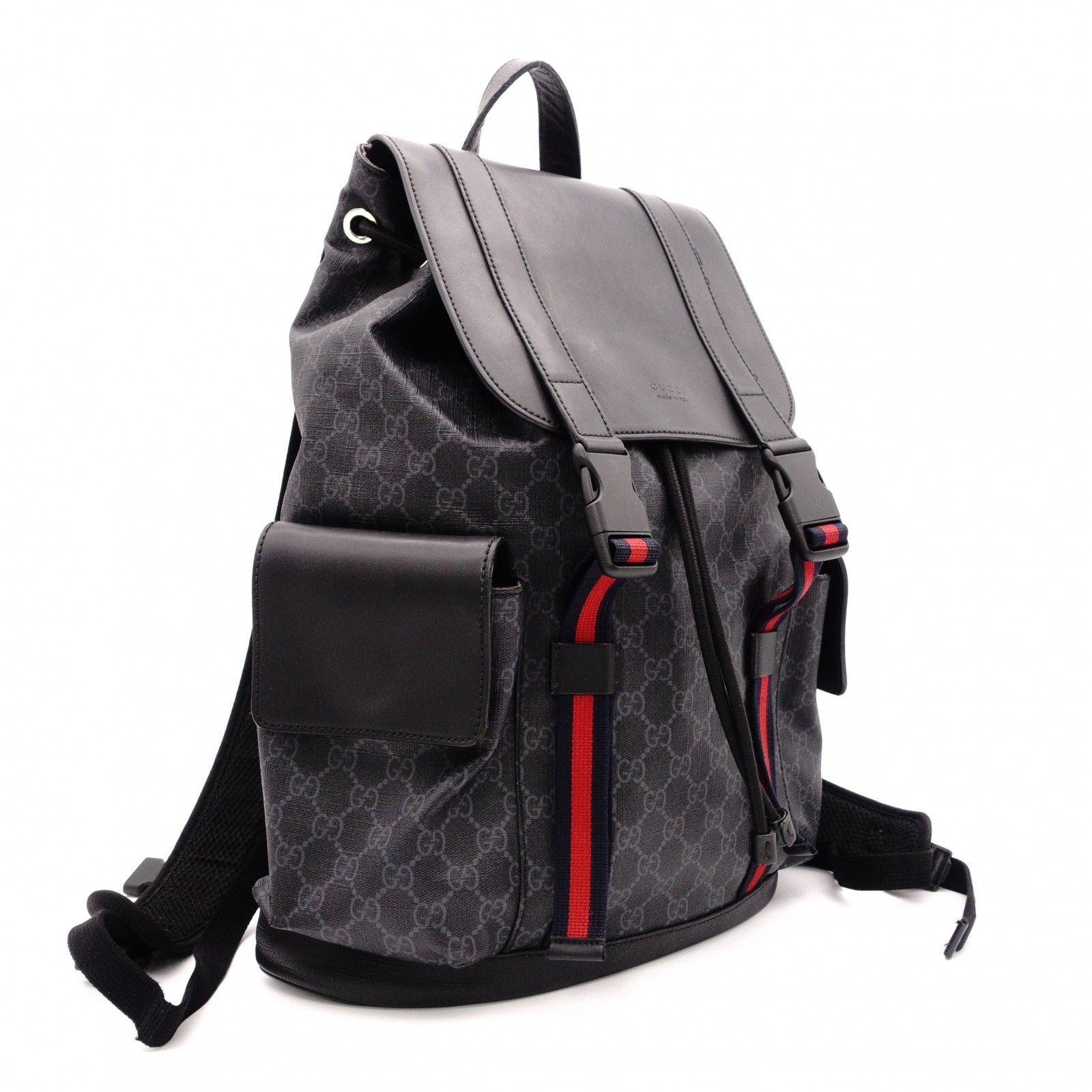 GUCCI グッチ GGスプリーム リュック PVC グレー系 メンズ バック