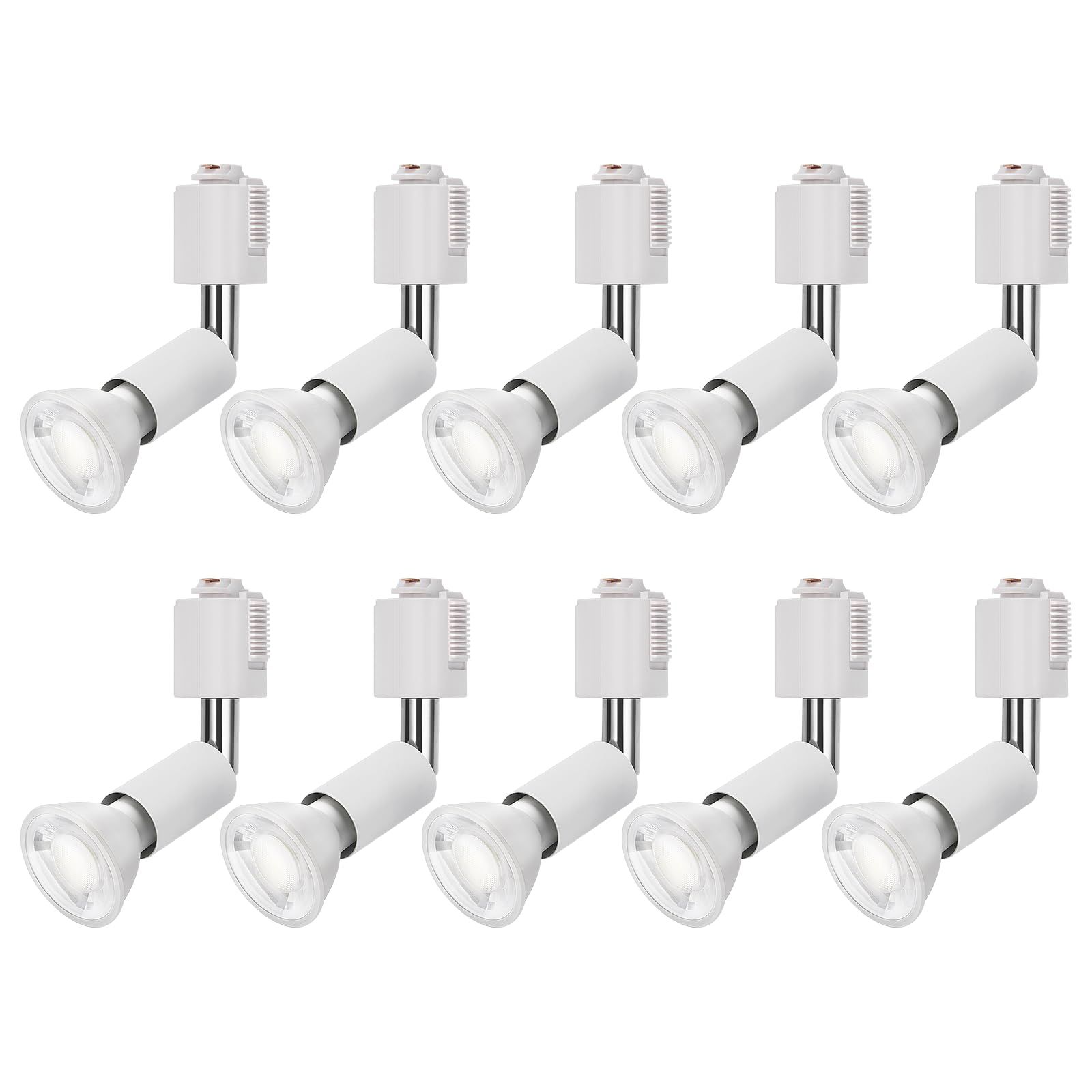 新品 DiCUNO ダクトレール用スポットライト E11口金 LED電球付き 60W形相当 昼白色 LEDスポットライト 6W ライティングバー用スポットライト ダクトレール用器具 高輝度 5000K 広角 非調光 ホワイト 10個入