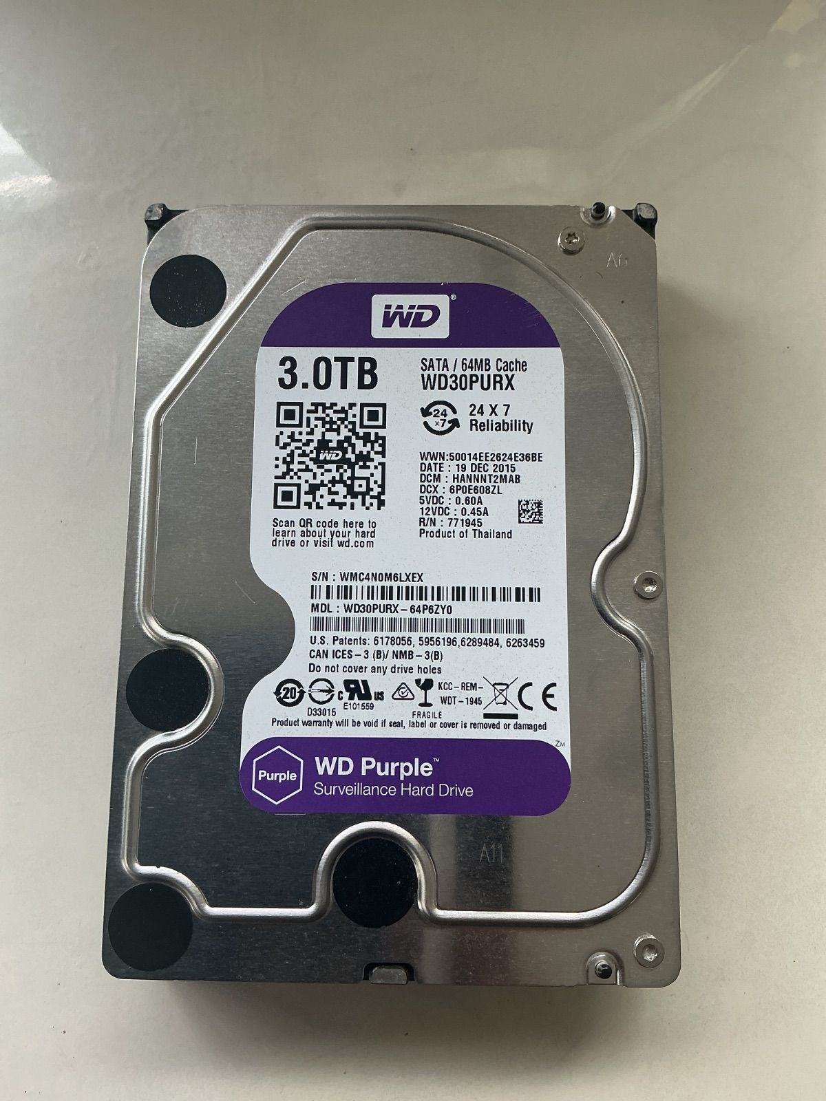 WD Purple 3TB HDD