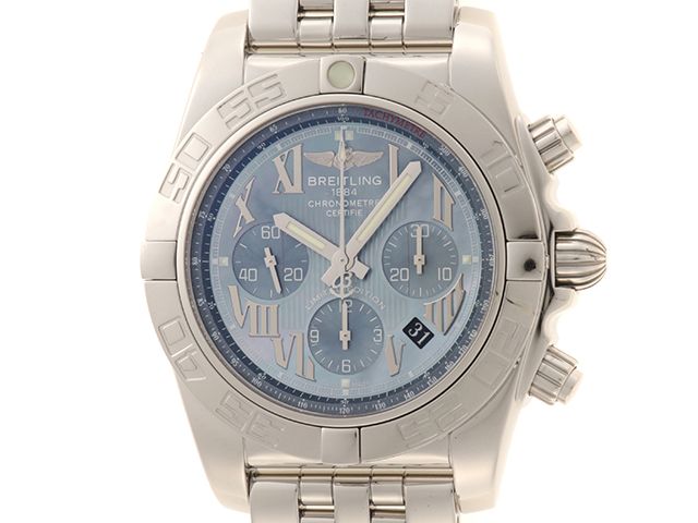 BREITLING ブライトリング ウォッチ クロノマット44 SS 時計 AB011BMPPA 腕時計 ステンレススチール ブルー 自動巻き ブルー文字盤 メンズ【中古】