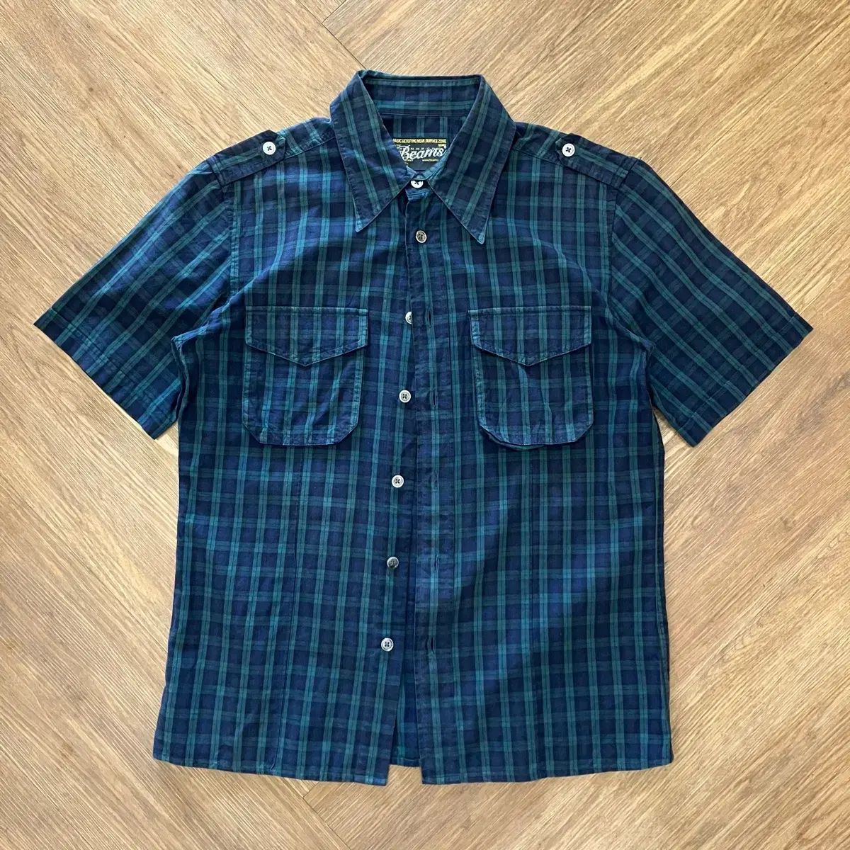 N41 ビームス CHECK 半袖 シャツ