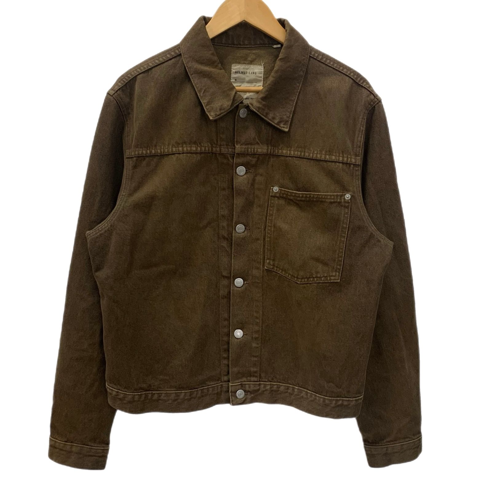 ヘルムートラング Helmut Lang 00s 本人期 1stタイプ デニムジャケット アーカイブ ジャケット ブラウン 50サイズ 201MT-6100