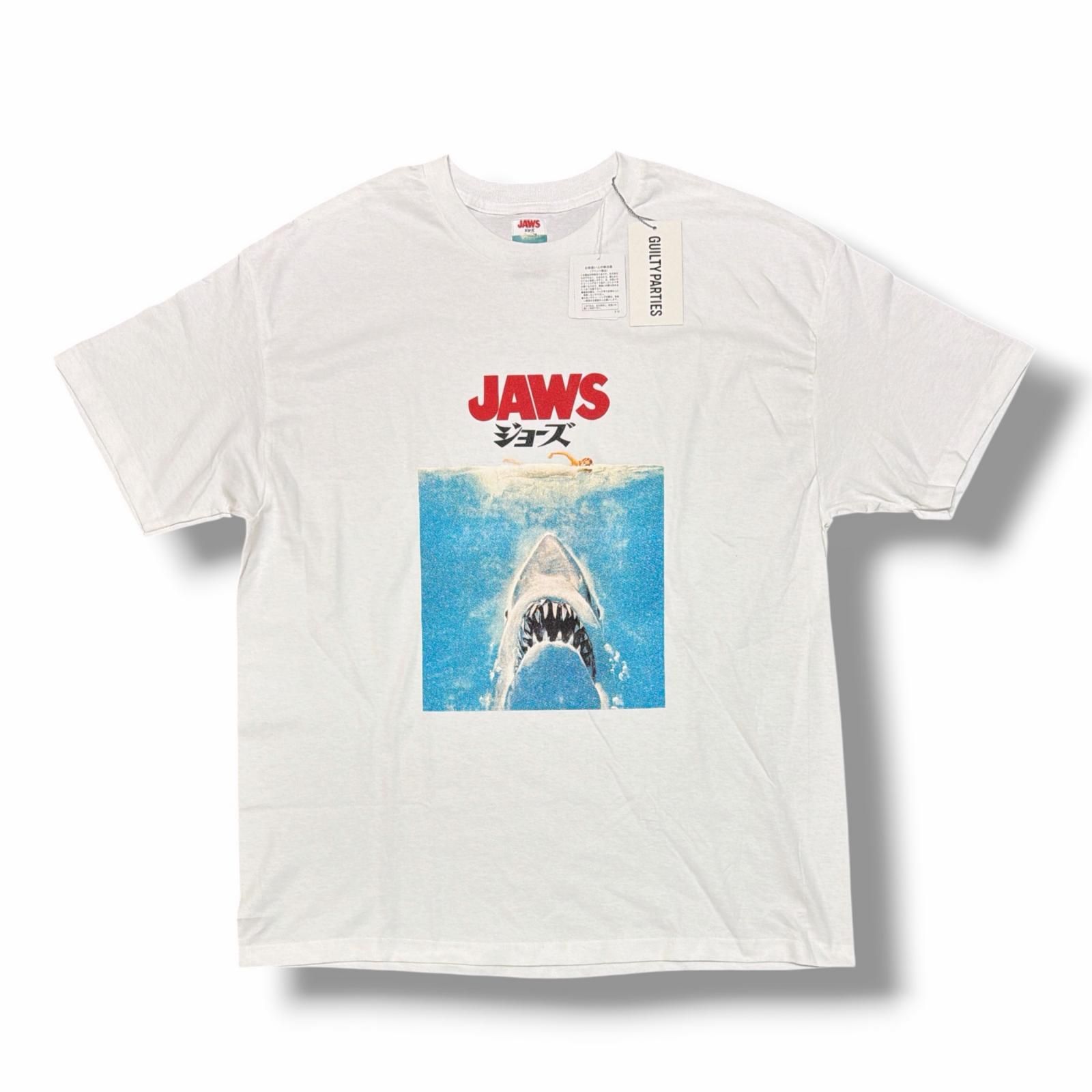 未使用 WACKO MARIA JAWS / CREW NECK T-SHIRT ジョーズ クルーネックTシャツ カットソー ワコマリア JAWSーWM-TEE01 ホワイト L （5820M）