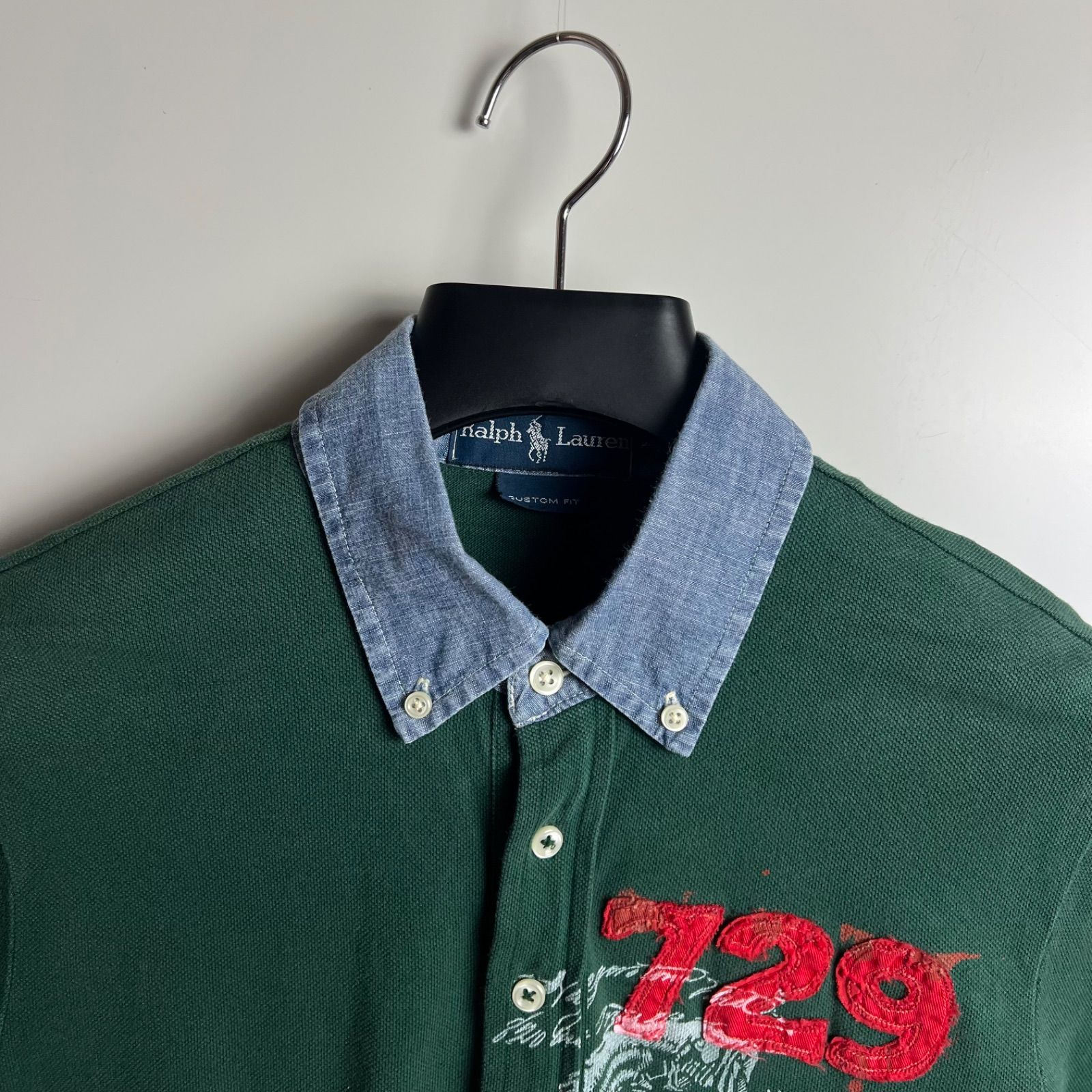 RALPH LAUREN 00s CUSTOM fit 729 polo shirts M ラルフローレン 