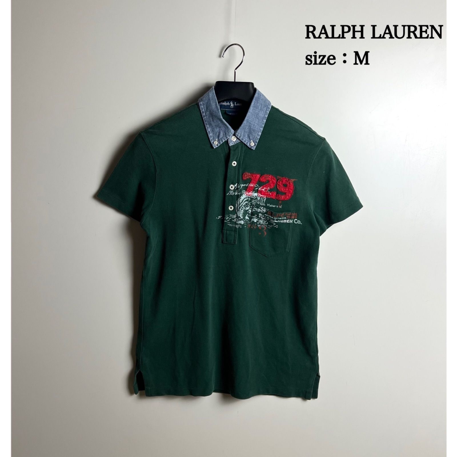 RALPH LAUREN 00s CUSTOM fit 729 polo shirts M ラルフローレン 