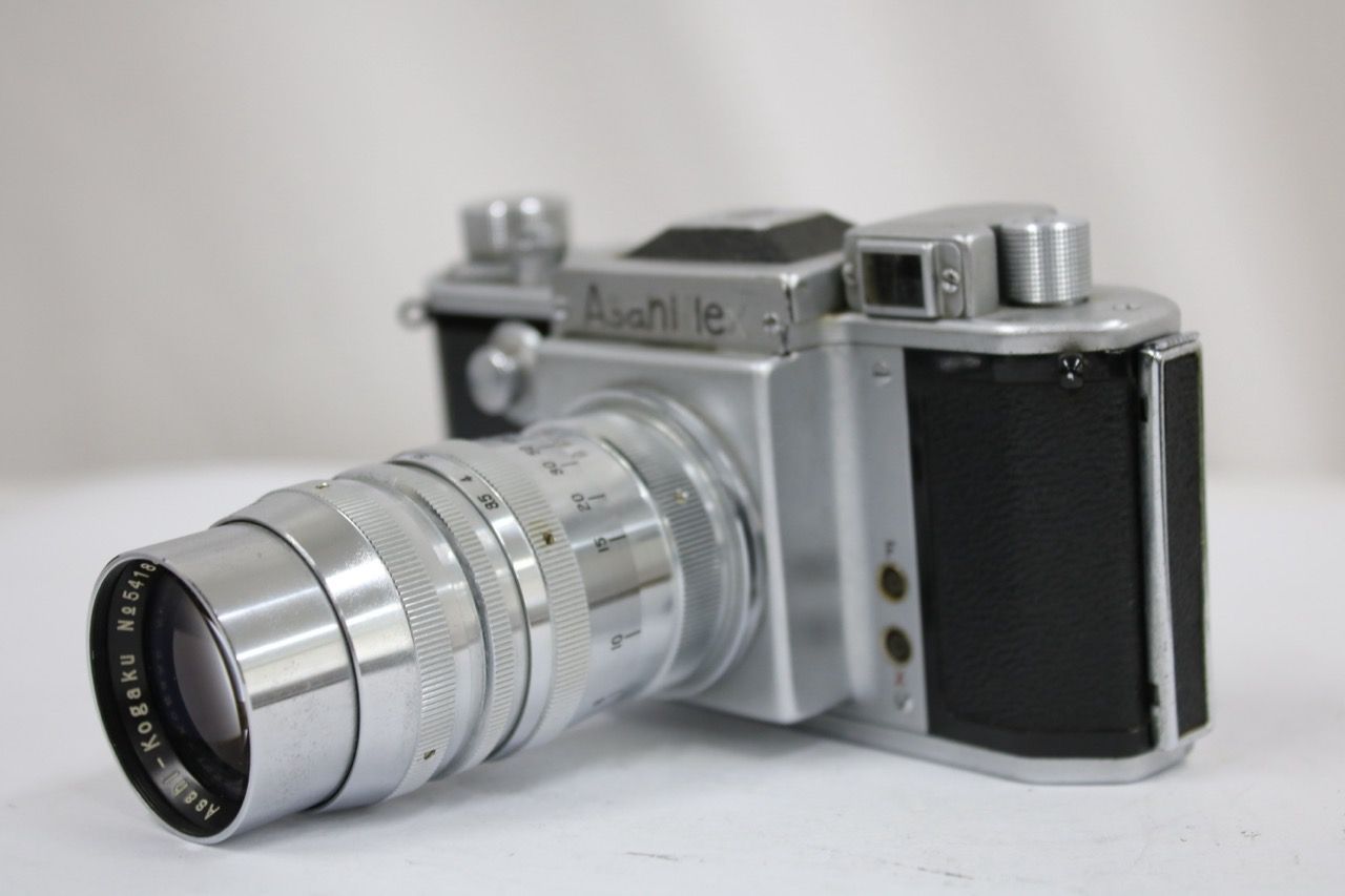 【訳あり品】 ペンタックス Pentax Asahiflex + Takumar 100mm F3.5 シルバー ボディ レンズセット e13362