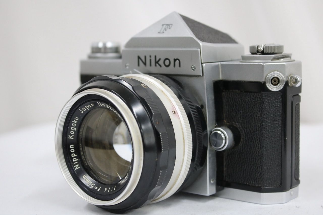 【訳あり品】 【前期型】 ニコン Nikon F アイレベル + Nikkor-S Auto 50mm F1.4 Pat.Pend. ボディ レンズセット e13370