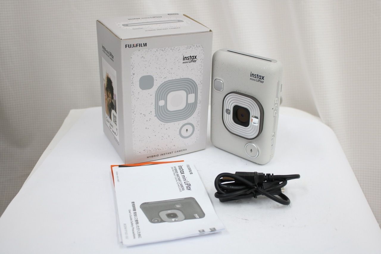 【美品 返品保証】 富士フィルム Fujifilm instax mini Liplay ストーンホワイト e13366