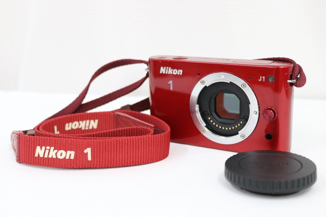 【返品保証】 ニコン Nikon 1 J1 レッド ボディ e13397