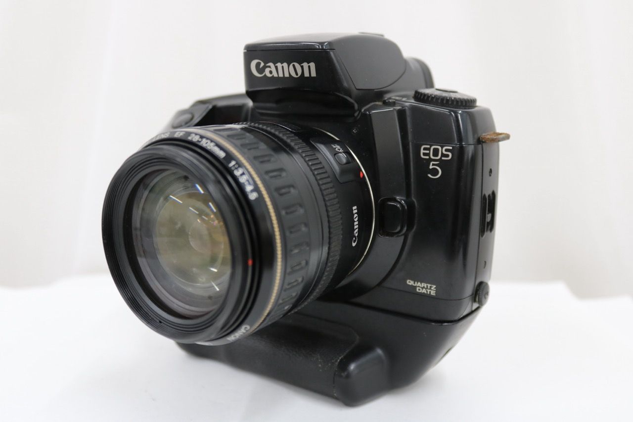 【返品保証】 キャノン Canon EOS 5 EF 28-105mm F3.5-4.5 バッテリーグリップ VG10 付き ボディレンズセット e13409